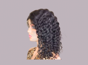 Adah’s Beauty 14”Deep Wave 100% Virgin Human Hair Lace Wig